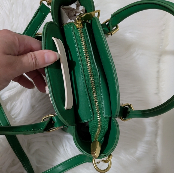 Anthropologie Remi/Reid Agathe Mini Satchel in Kelly Green NWOT Condition - Picture 9 of 11